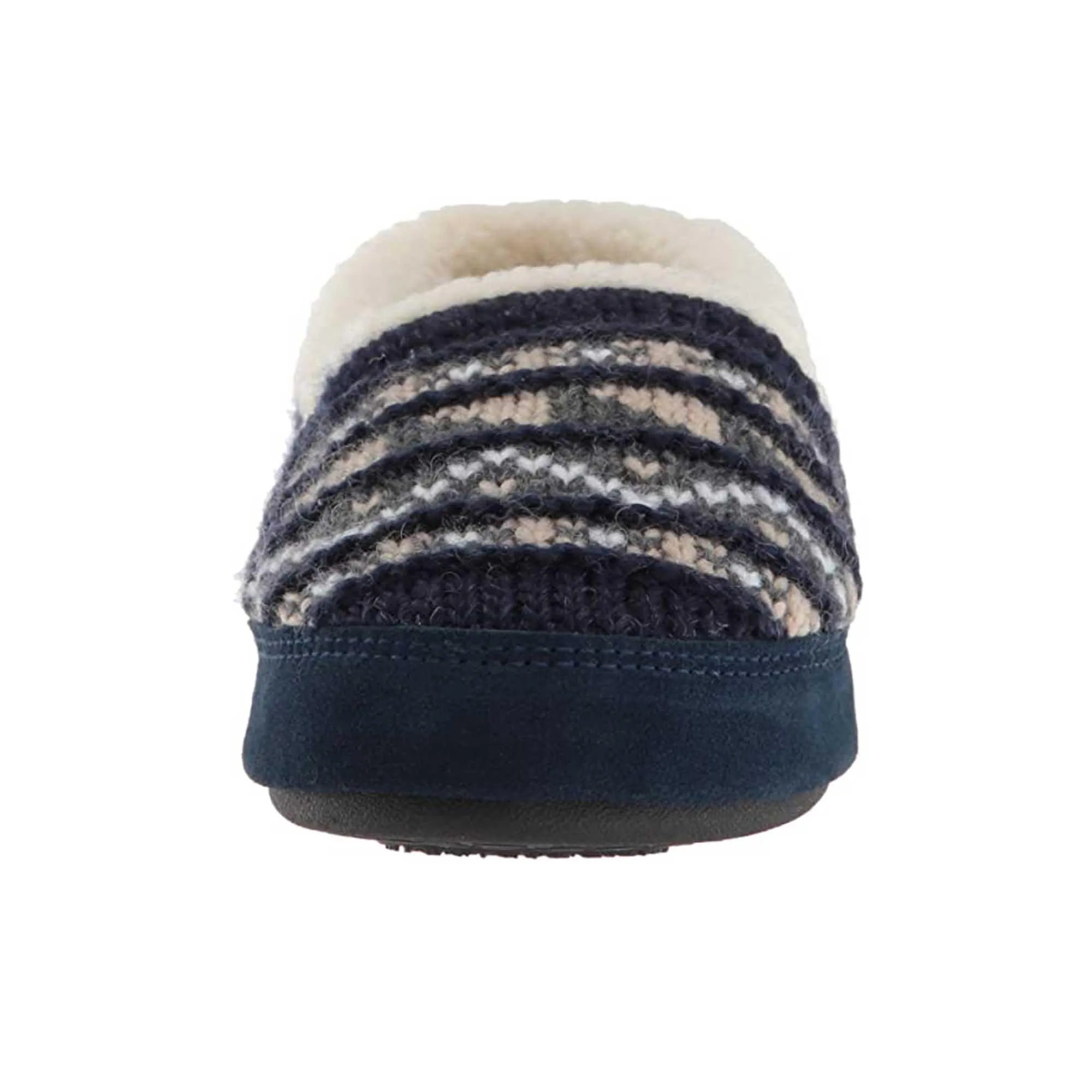 Acorn Women's Moc Slippers - Knit Uppers Cozy, Nordic Blue, Small | A18605NOBWS
