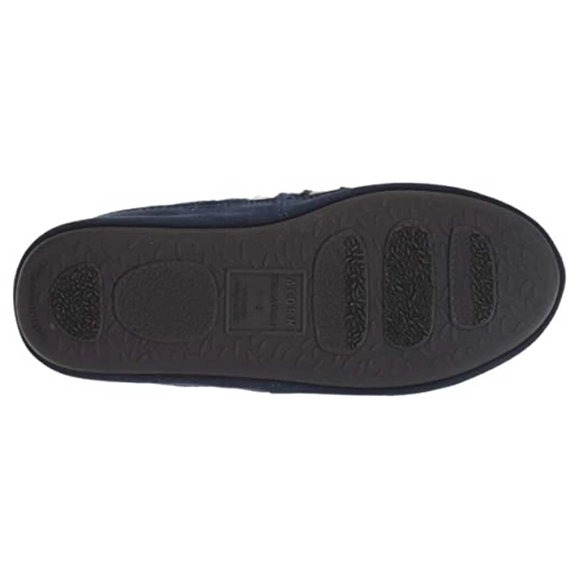 Acorn Women's Moc Slippers - Knit Uppers Cozy, Nordic Blue, Small | A18605NOBWS