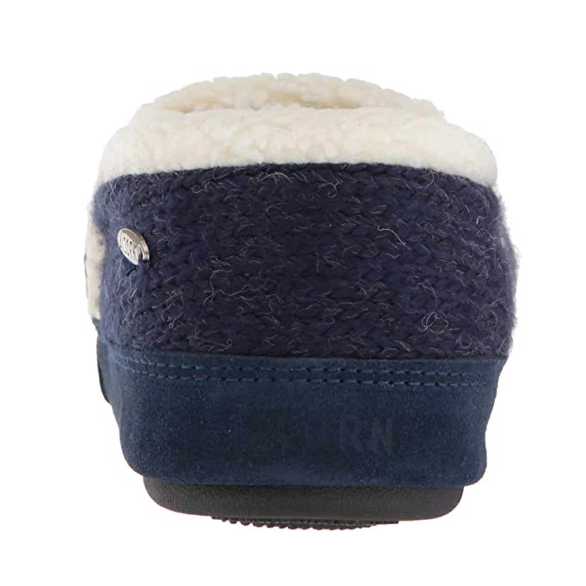Acorn Women's Moc Slippers - Knit Uppers Cozy, Nordic Blue, Small | A18605NOBWS
