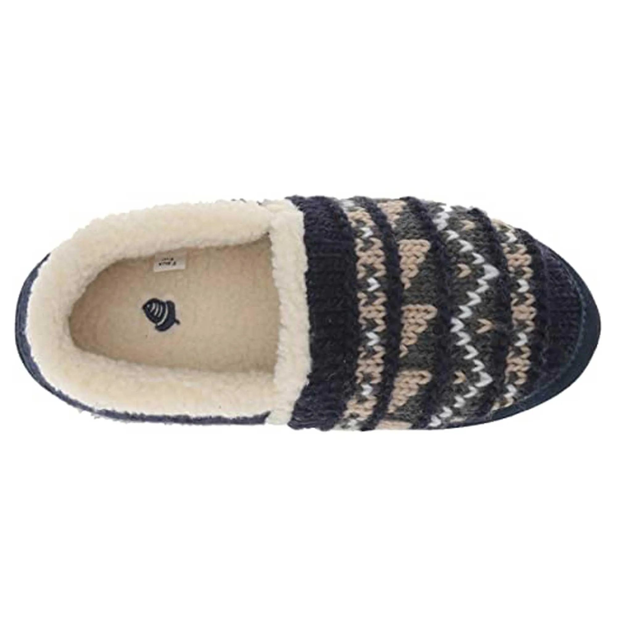 Acorn Women's Moc Slippers - Knit Uppers Cozy, Nordic Blue, Small | A18605NOBWS