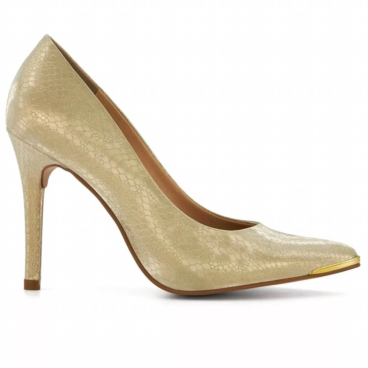 Andrea - Women's Classic High Heels With Metallic Detail