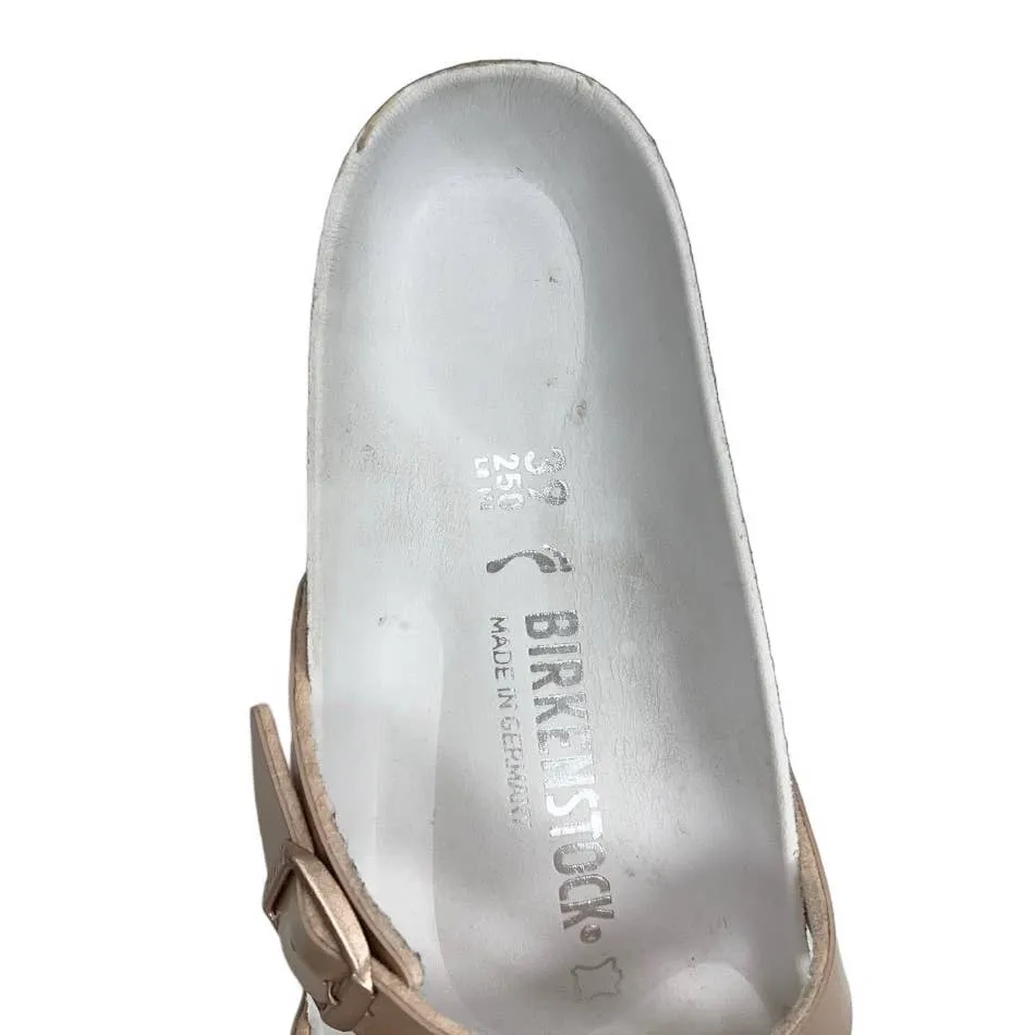 Birkenstock Yao Hex Metallic Rose Gold Sandals Shoes Comfort 39 8.5