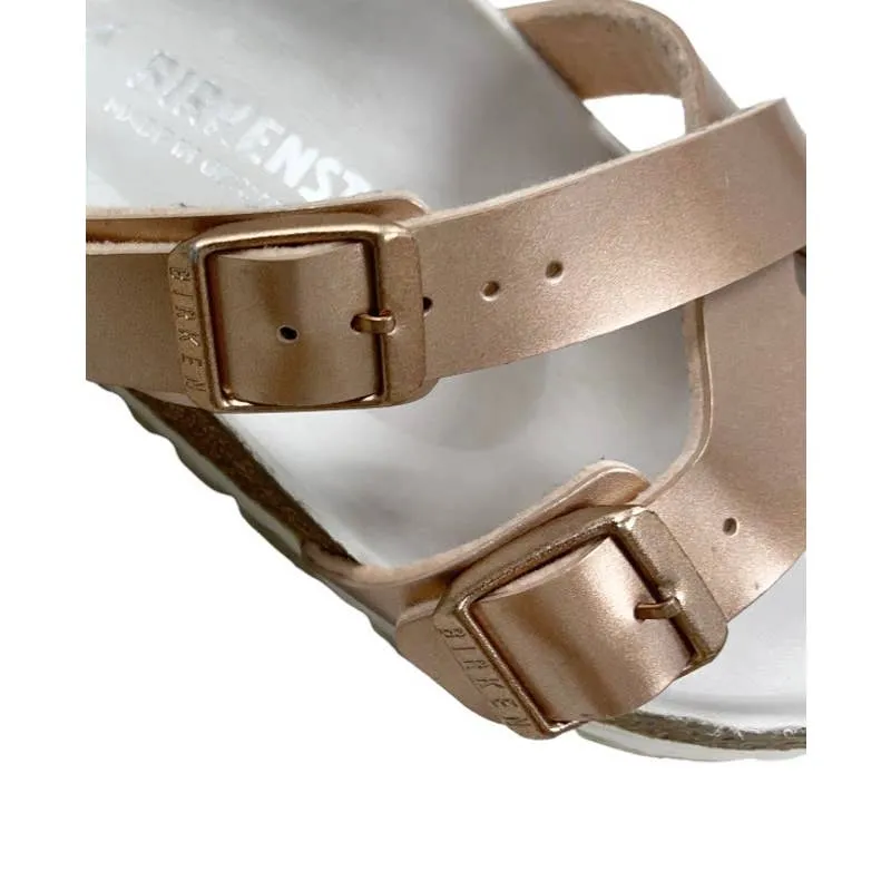 Birkenstock Yao Hex Metallic Rose Gold Sandals Shoes Comfort 39 8.5
