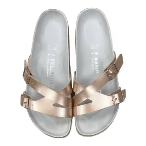 Birkenstock Yao Hex Metallic Rose Gold Sandals Shoes Comfort 39 8.5