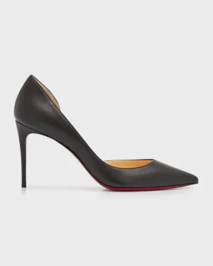 Christian Louboutin Iriza Half d'Orsay leather shoes with red sole