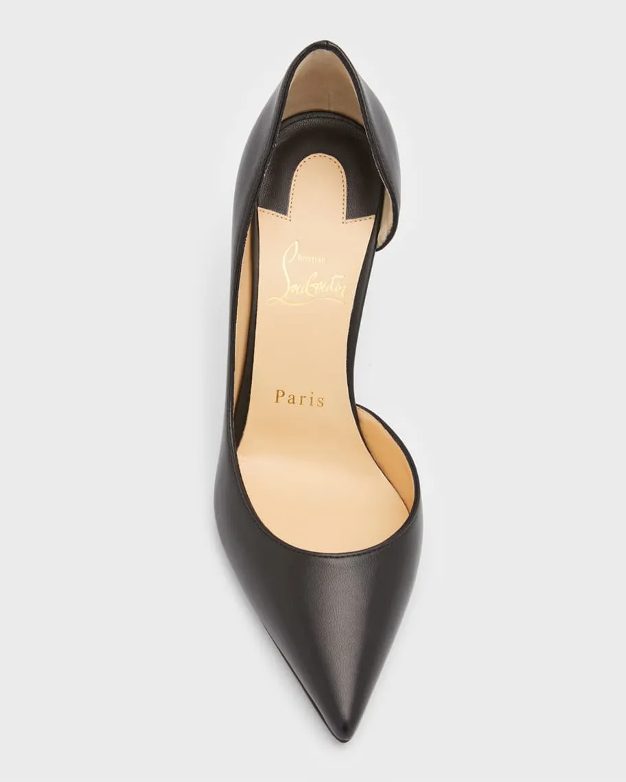 Christian Louboutin Iriza Half d'Orsay leather shoes with red sole