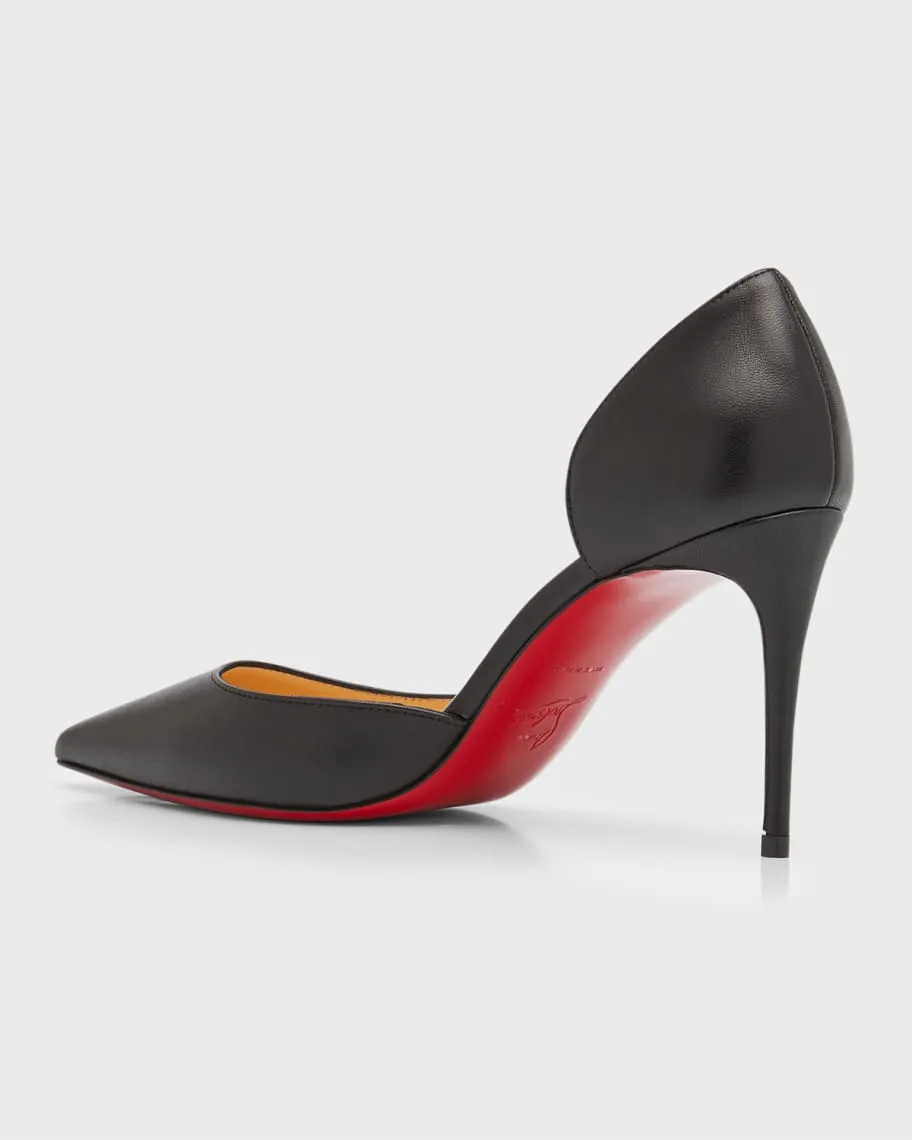 Christian Louboutin Iriza Half d'Orsay leather shoes with red sole