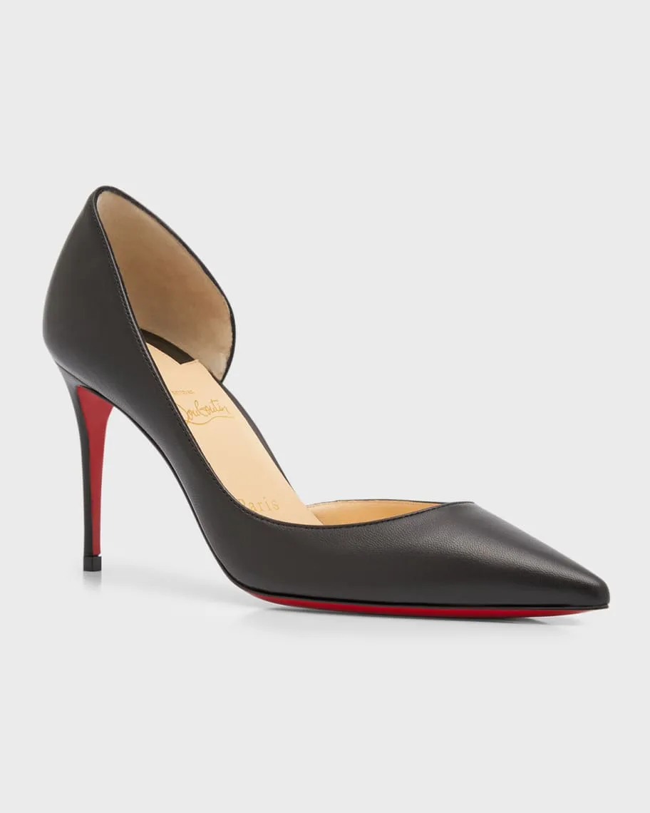 Christian Louboutin Iriza Half d'Orsay leather shoes with red sole