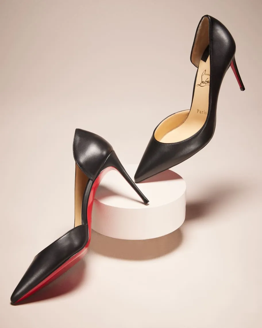 Christian Louboutin Iriza Half d'Orsay leather shoes with red sole