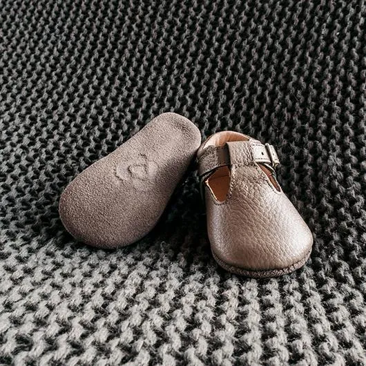 Dovetail Grey Baby Shoes by Two Little Feet