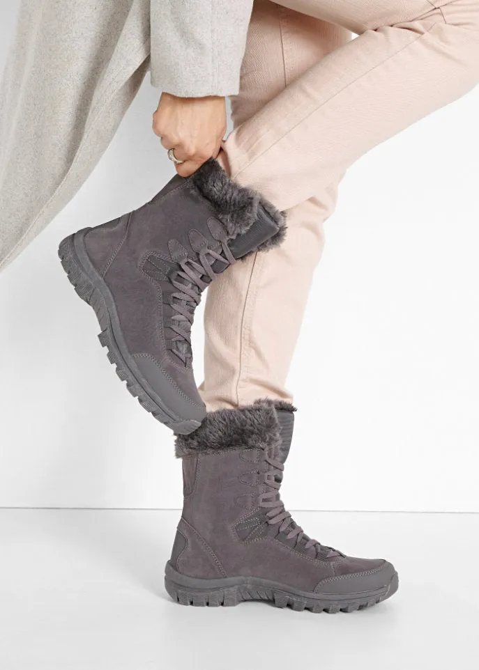 Lace-up boots with tex membrane Bpc Selection, gray