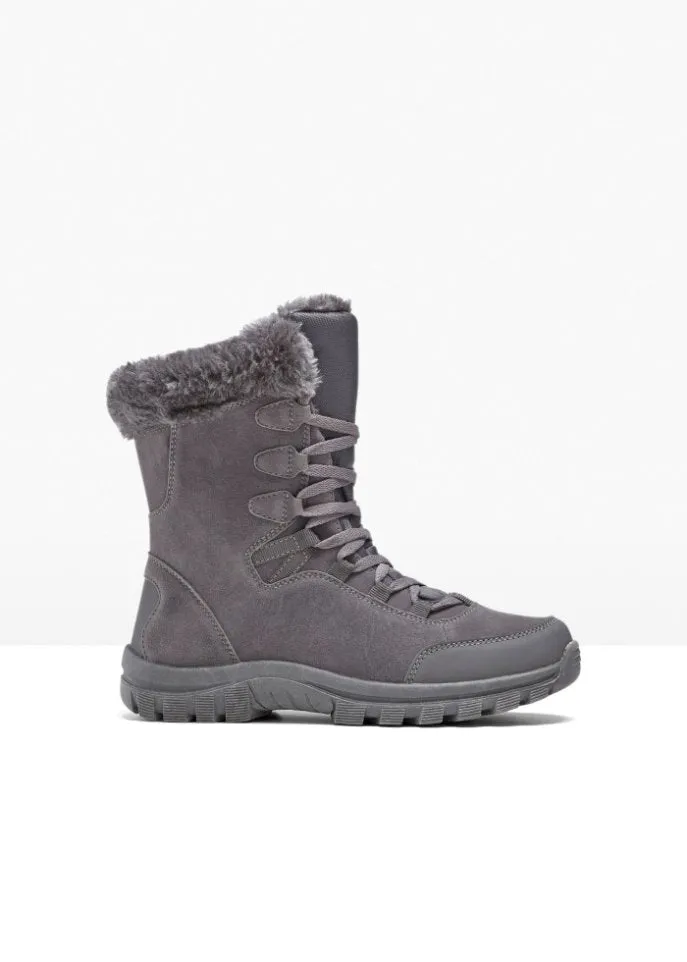 Lace-up boots with tex membrane Bpc Selection, gray
