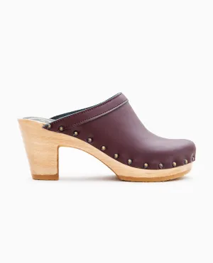 Old School Studded Clog on High Heel