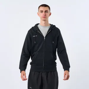 Omnitau Adult's Team Sports Organic Cotton Full Zip Hoodie - Black