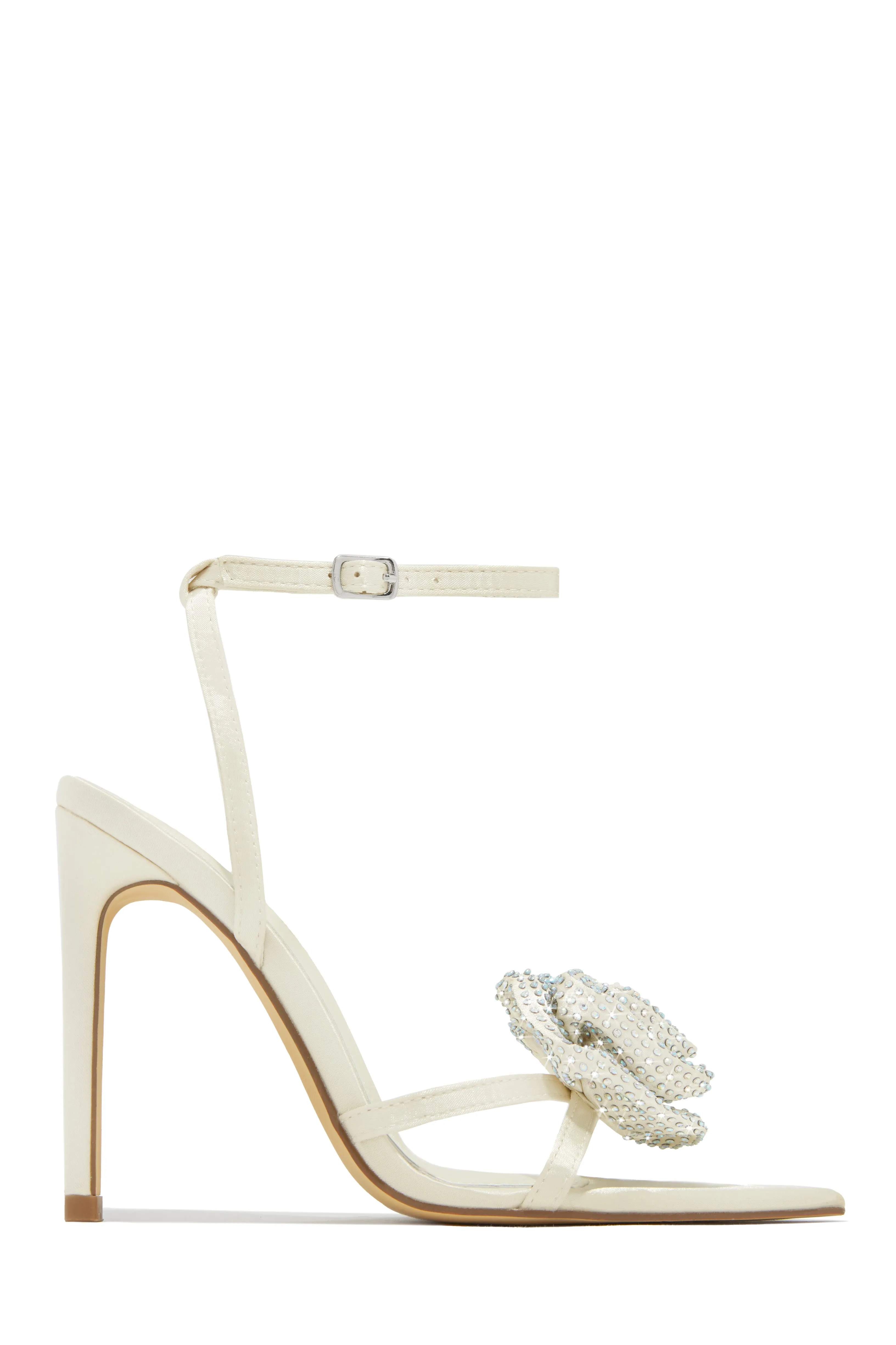 Rose Embellished Rose High Heels - Black Red