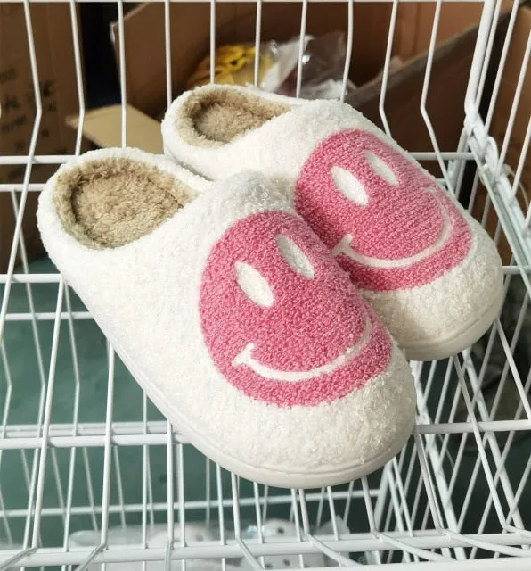 Smiley Face Slippers Women