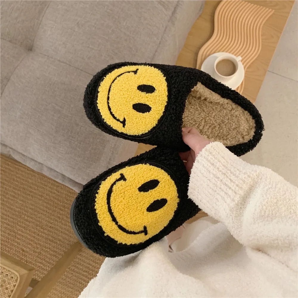 Smiley Face Slippers Women