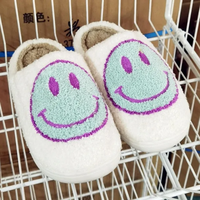 Smiley Face Slippers Women