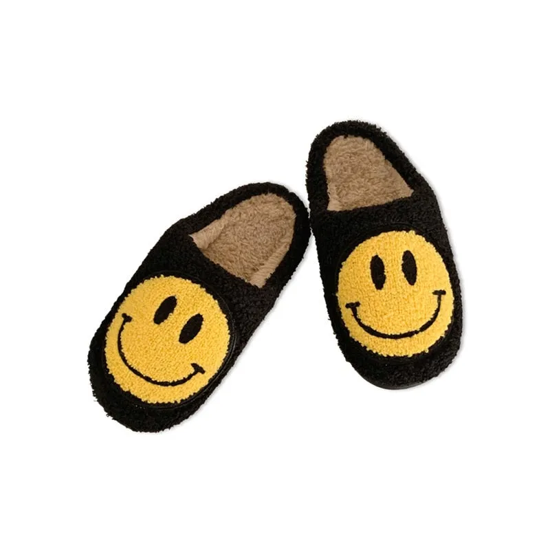 Smiley Face Slippers Women