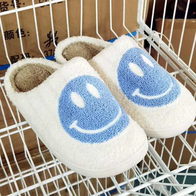 Smiley Face Slippers Women