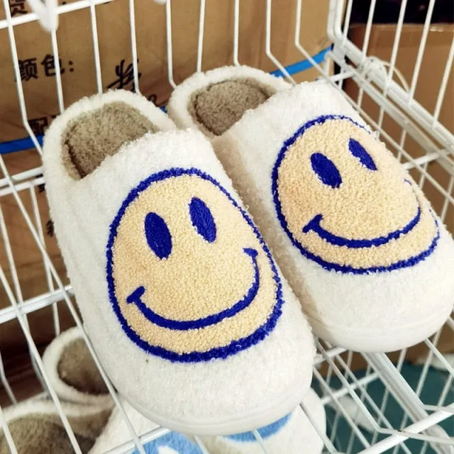 Smiley Face Slippers Women