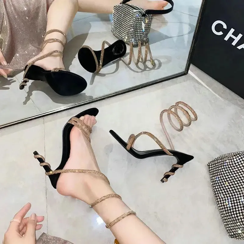 Snake Design High Heels