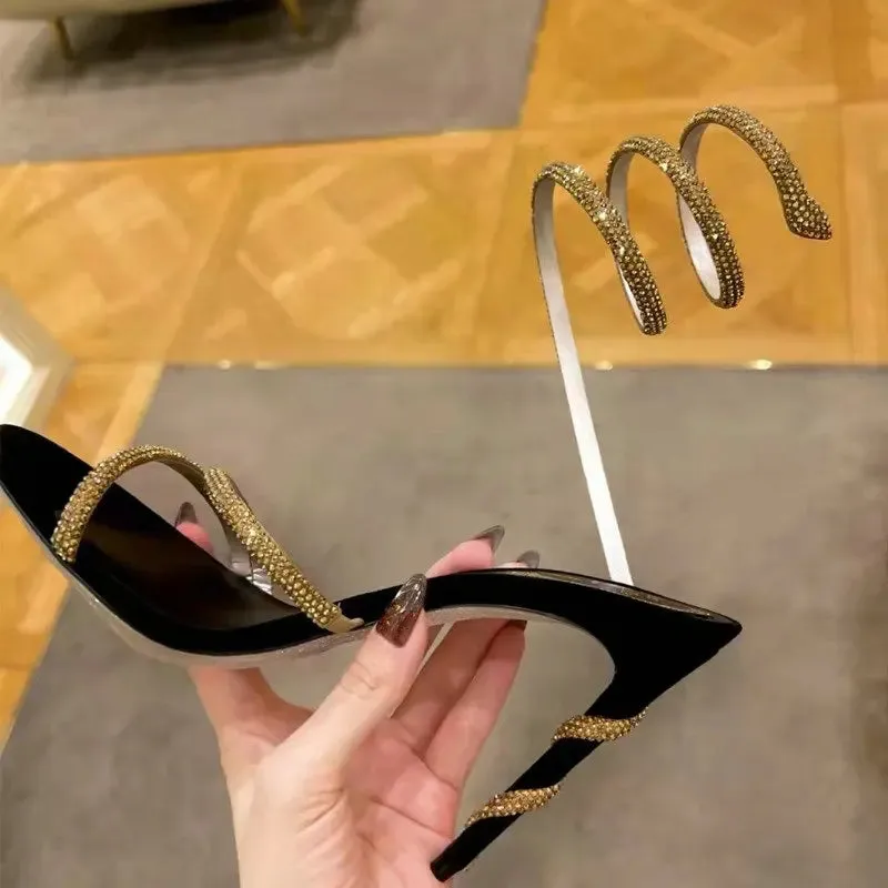 Snake Design High Heels