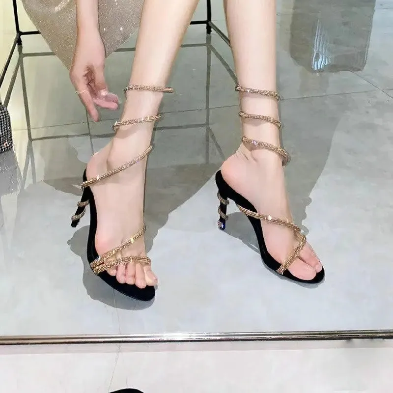 Snake Design High Heels
