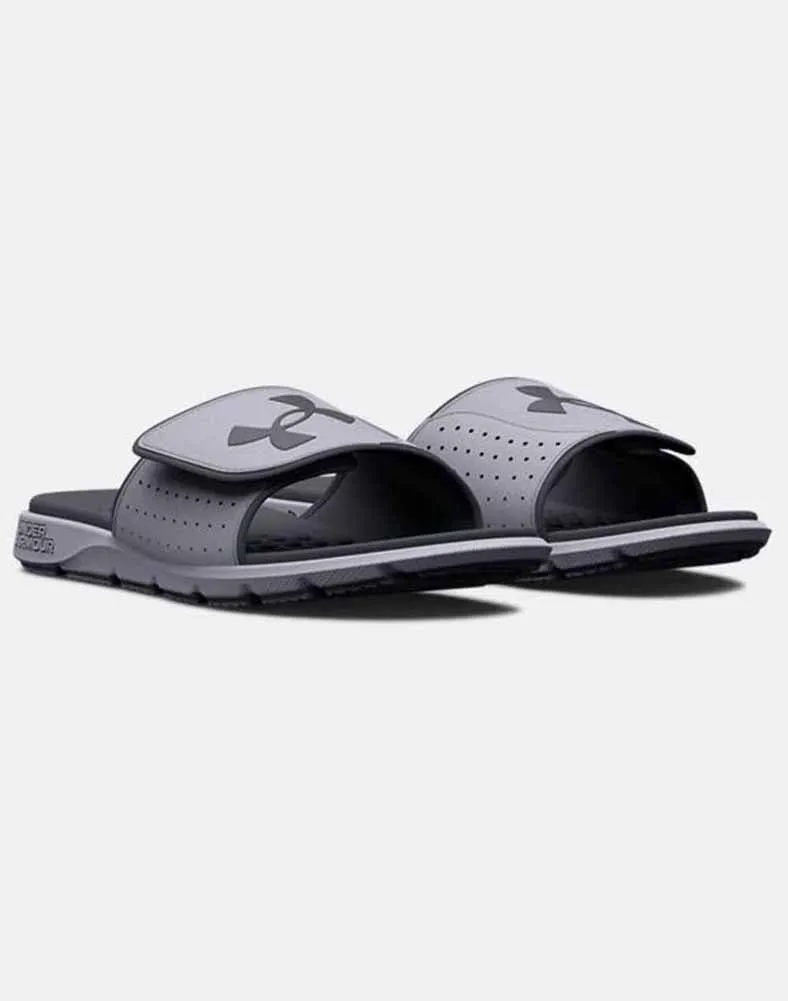 UA Boys Ignite Pro Slides in Grey by Under Armour