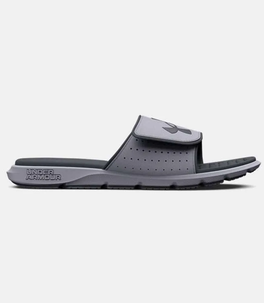 UA Boys Ignite Pro Slides in Grey by Under Armour