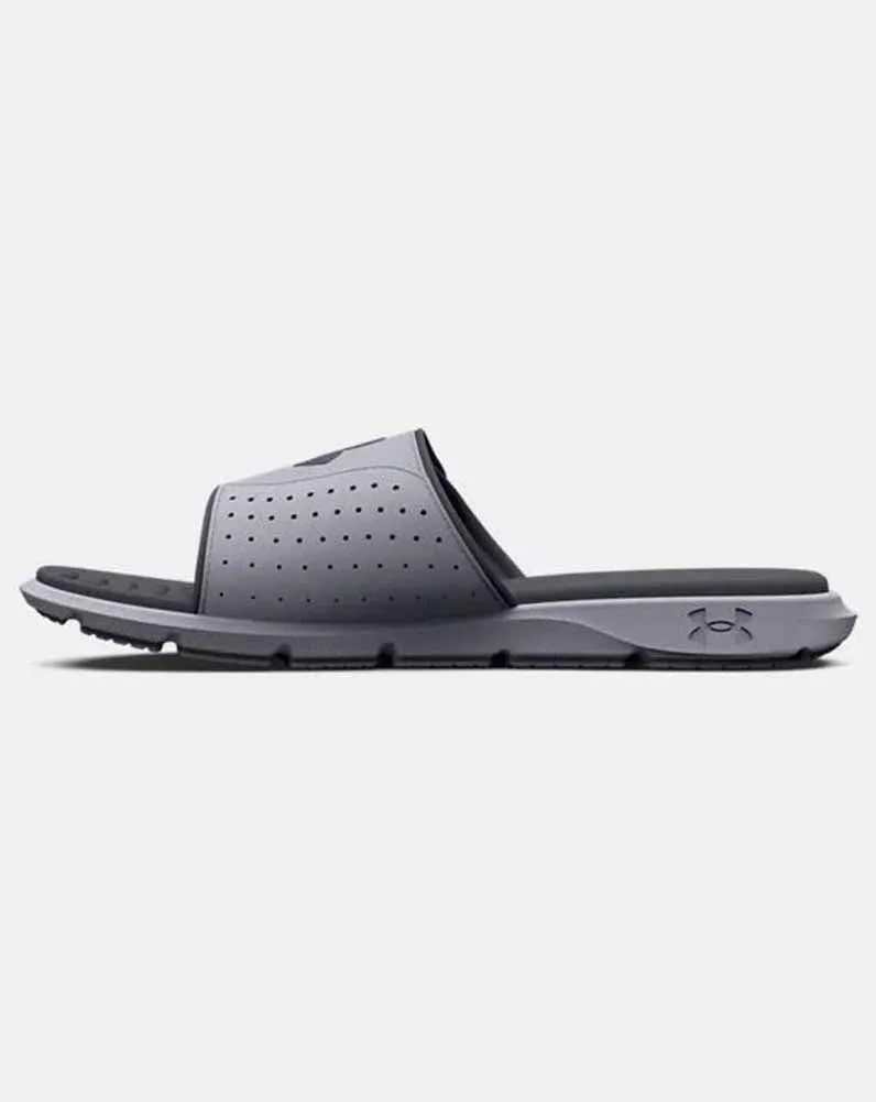 UA Boys Ignite Pro Slides in Grey by Under Armour