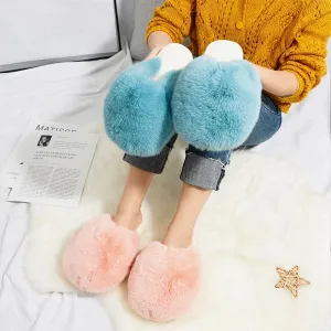 Women Posh Comfortable Warm Plush Indoor Slippers
