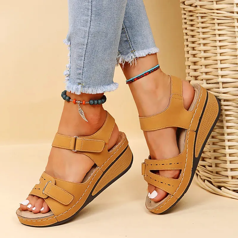 Women Summer Wedge Sandals Fashion Non Slip Beach Shoes Woman Lightweight Casual Platform Sandalias - WSD50237
