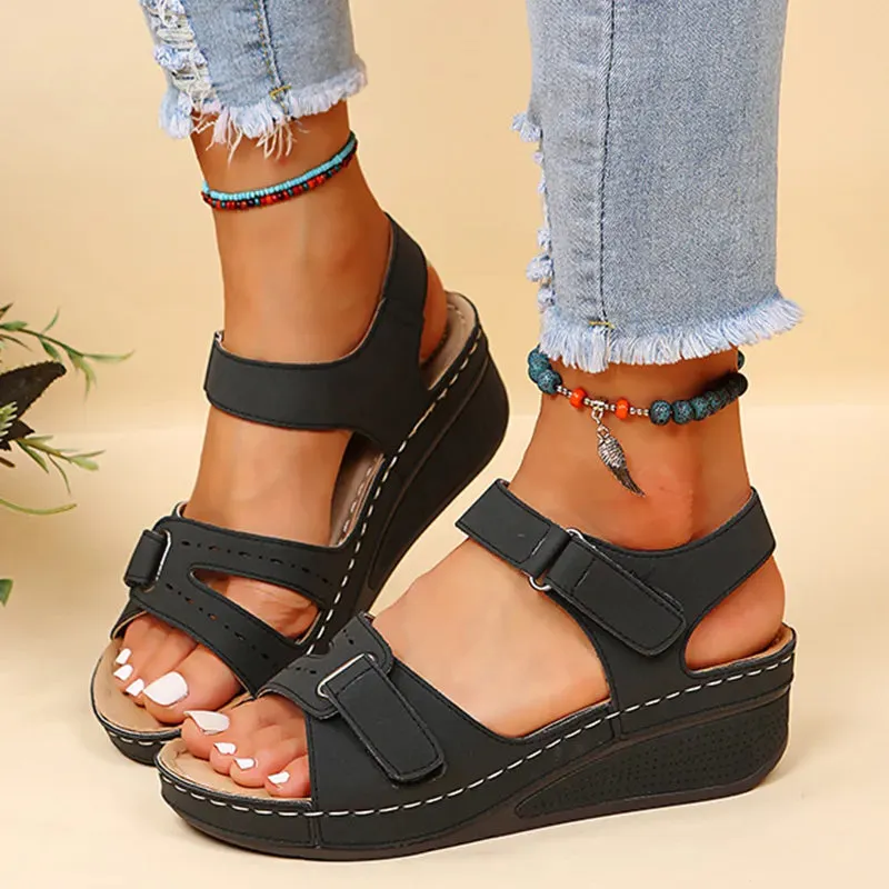 Women Summer Wedge Sandals Fashion Non Slip Beach Shoes Woman Lightweight Casual Platform Sandalias - WSD50237
