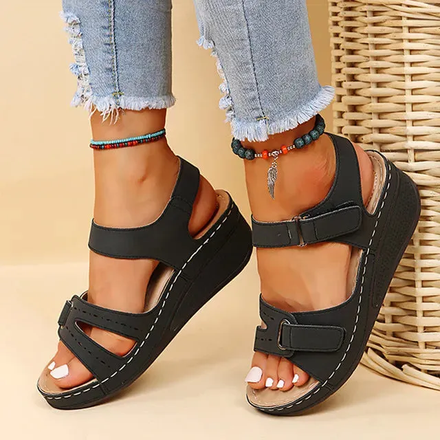 Women Summer Wedge Sandals Fashion Non Slip Beach Shoes Woman Lightweight Casual Platform Sandalias - WSD50237