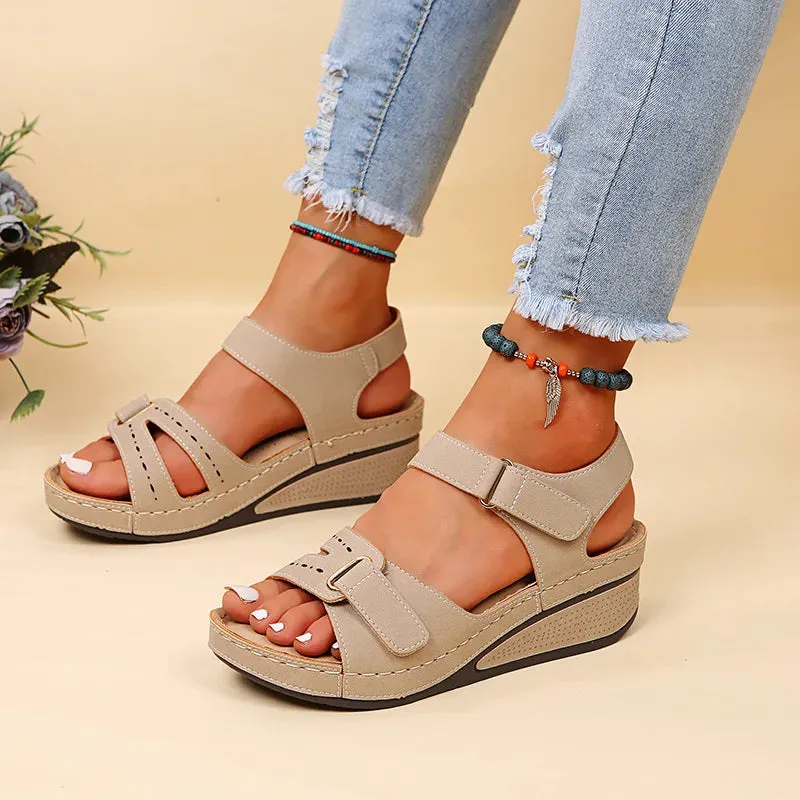 Women Summer Wedge Sandals Fashion Non Slip Beach Shoes Woman Lightweight Casual Platform Sandalias - WSD50237