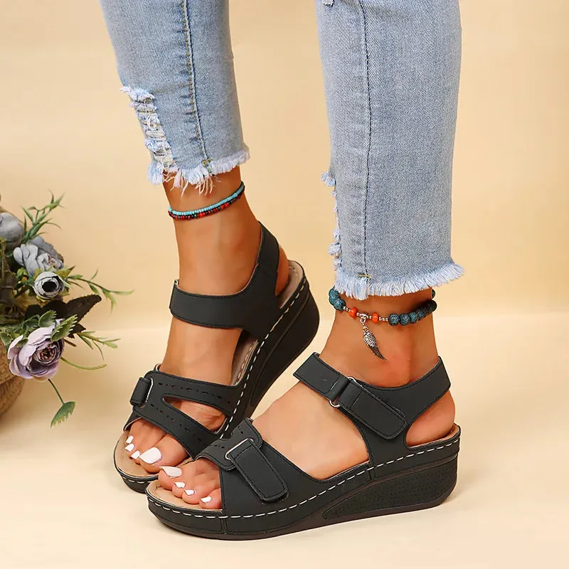 Women Summer Wedge Sandals Fashion Non Slip Beach Shoes Woman Lightweight Casual Platform Sandalias - WSD50237