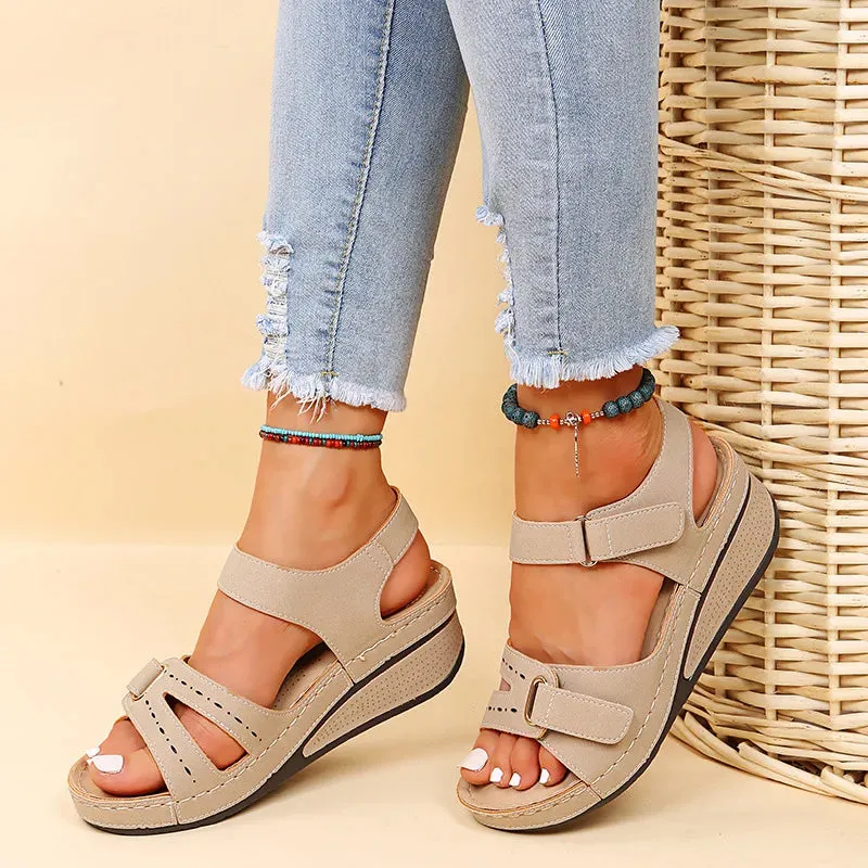 Women Summer Wedge Sandals Fashion Non Slip Beach Shoes Woman Lightweight Casual Platform Sandalias - WSD50237