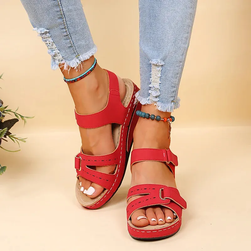 Women Summer Wedge Sandals Fashion Non Slip Beach Shoes Woman Lightweight Casual Platform Sandalias - WSD50237