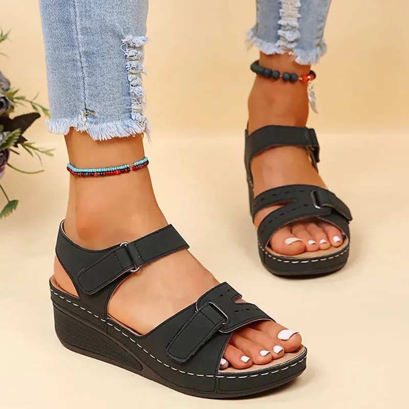 Women Summer Wedge Sandals Fashion Non Slip Beach Shoes Woman Lightweight Casual Platform Sandalias - WSD50237