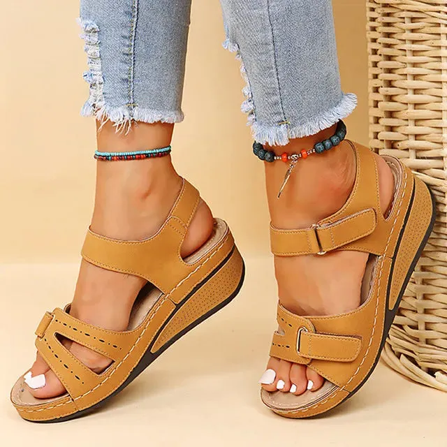 Women Summer Wedge Sandals Fashion Non Slip Beach Shoes Woman Lightweight Casual Platform Sandalias - WSD50237
