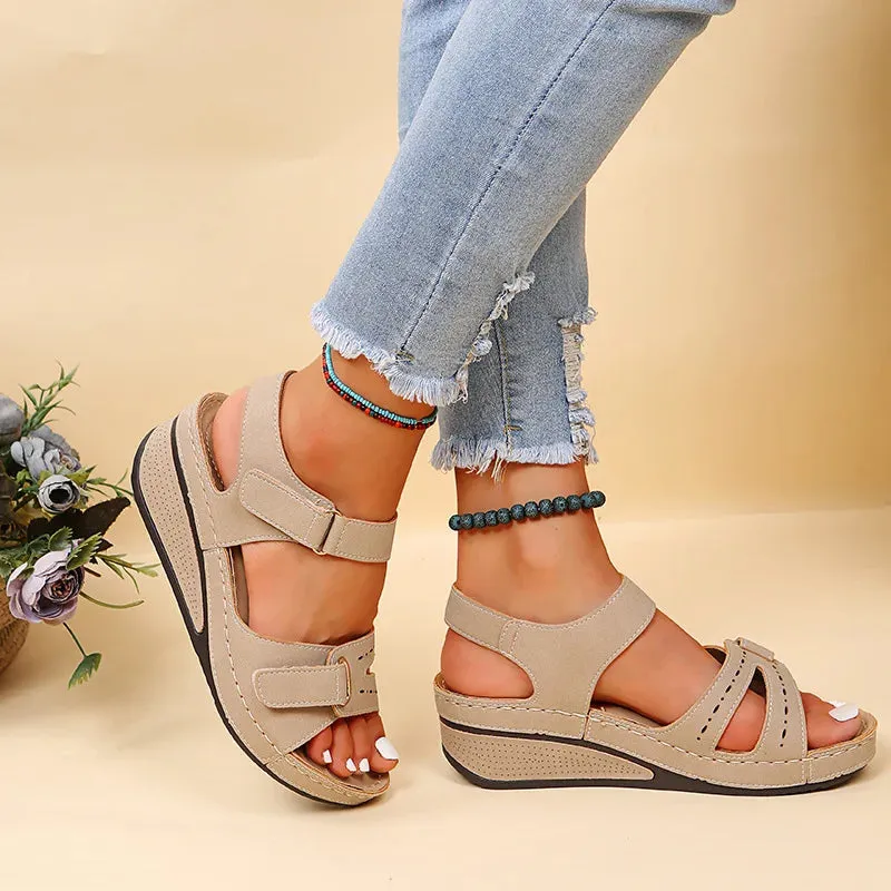 Women Summer Wedge Sandals Fashion Non Slip Beach Shoes Woman Lightweight Casual Platform Sandalias - WSD50237