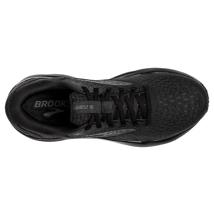 Women's Brooks Ghost 16 Wide 1204071D020 Color: Black/Black/Ebony
