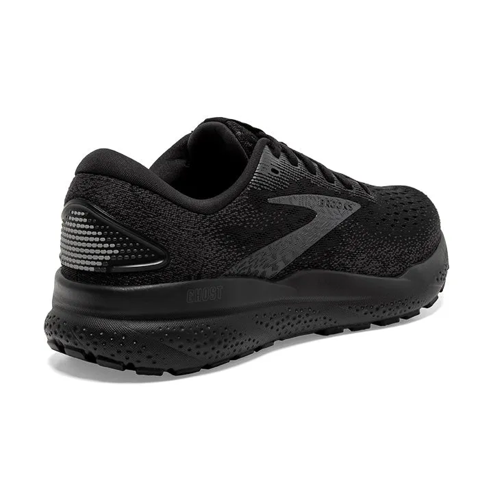 Women's Brooks Ghost 16 Wide 1204071D020 Color: Black/Black/Ebony